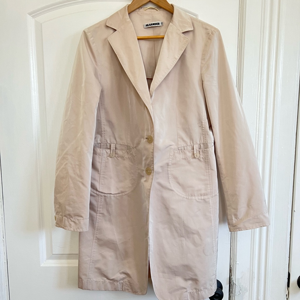 Jil Sander Women Trench Coat. Oversized